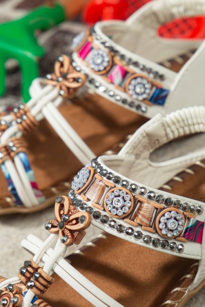 Khayt Cindy Anatomik Fashion Taşlı Çocuk Sandalet - 2