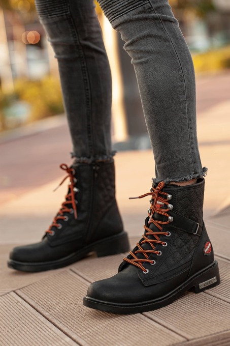 Khayt Paton Sıcak Astar Fermuarlı Kauçuk Kaymaz Taban Unisex Bot - 6