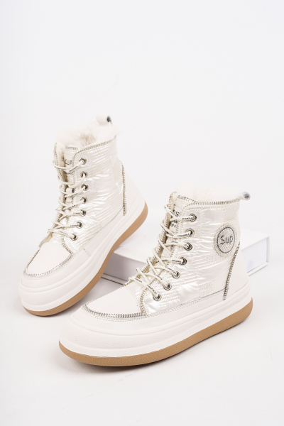 Khayt Hermosa Su Geçirmez Kürklü Kaymaz Taban Kadın Bot - 4