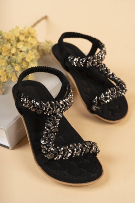 Khayt Isabel Anatomik Fashion Taşlı Günlük Çocuk Sandalet - 1