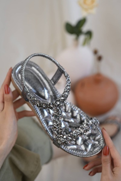 Khayt Isabel Anatomik Fashion Taşlı Günlük Çocuk Sandalet 