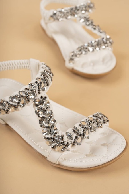 Khayt Isabel Anatomik Fashion Taşlı Günlük Çocuk Sandalet - 1
