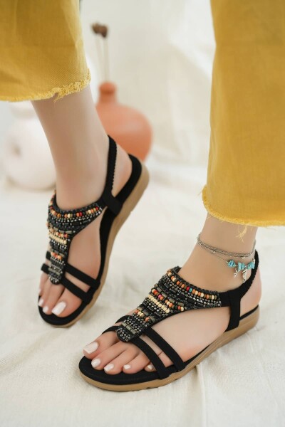 Khayt Rebeca Anatomik Fashion Taşlı Günlük Kadın Sandalet - 3