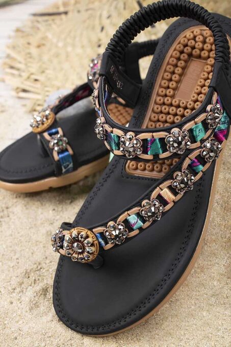 Khayt Stony Anatomik Parmak Arası Günlük Kadın Sandalet - 2