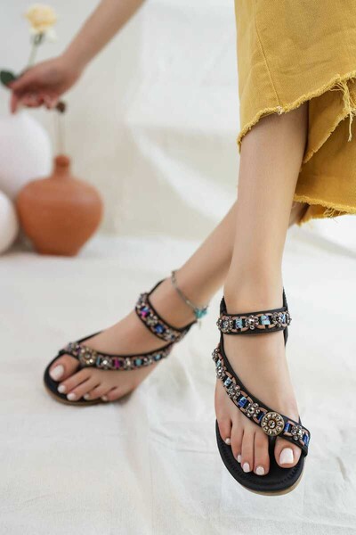 Khayt Stony Anatomik Parmak Arası Günlük Kadın Sandalet - 3